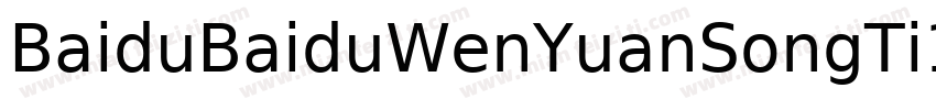 BaiduBaiduWenYuanSongTi1 Regular字体转换